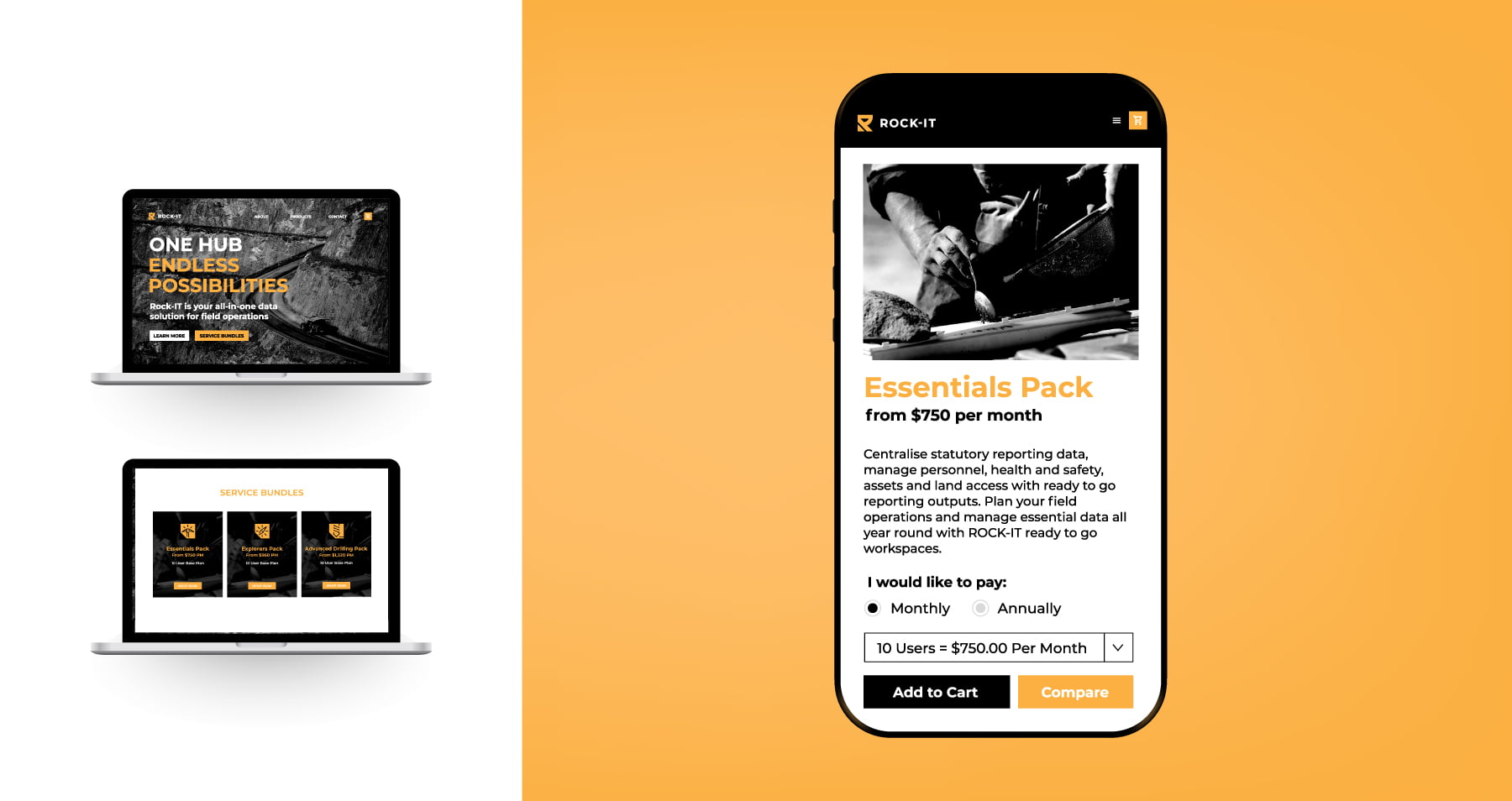 Screenshot of the Rock-IT Cloud website homepage